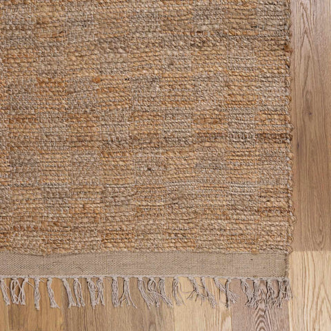 Lonut Checkered Jute Area Rug