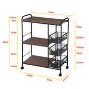 Multifunction 4 Tire Large Carbon Steel and Wooden