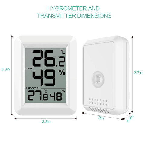 ORIA Digital Thermometer LCD Indoor Outdoor Thermometer