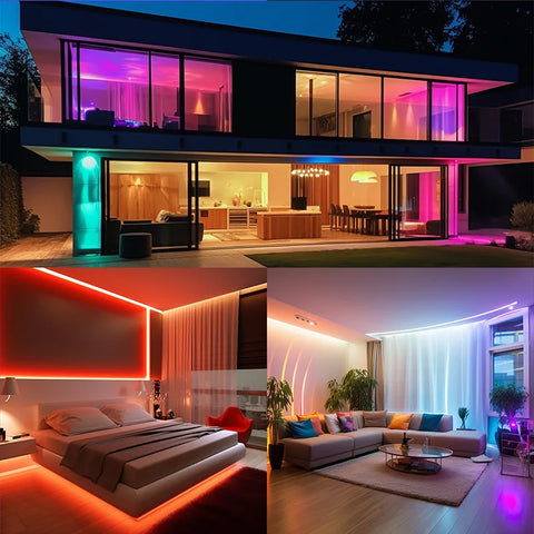 Rgb 5050 Led Strip Lights for Bedroom Bluetooth