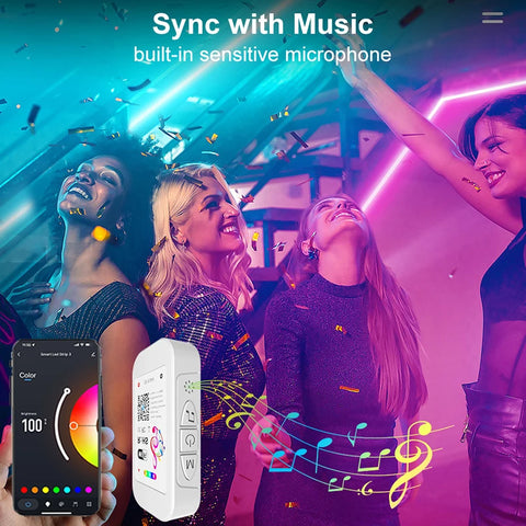 Rgb 5050 Led Strip Lights for Bedroom Bluetooth